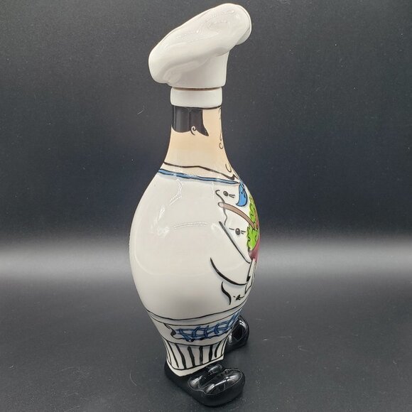Signed Mud Pie Salad Dressing Bottle Decanter by Tracy Flickinger, French Chef - Picture 7 of 11
